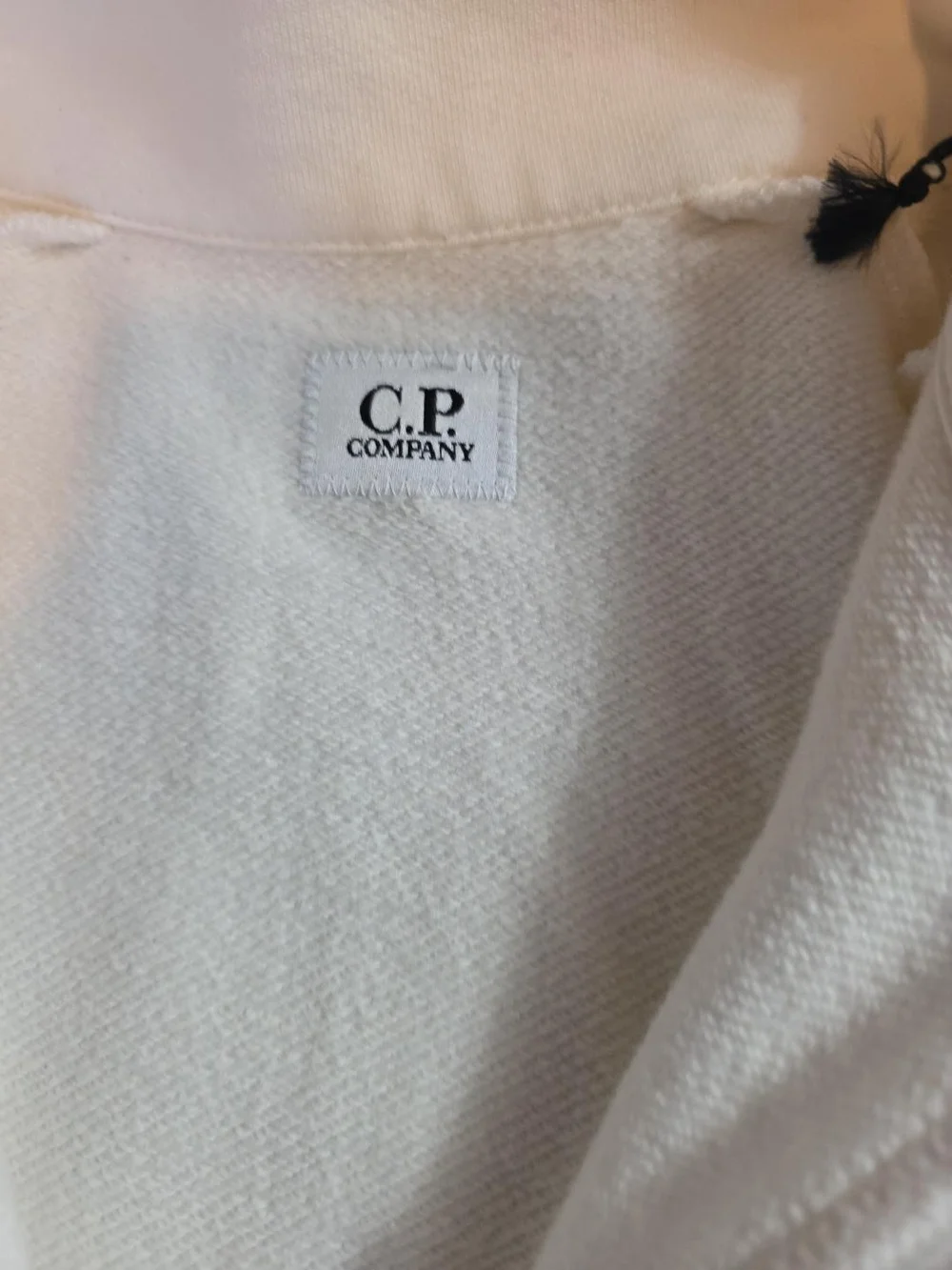 C.P. Company Quarter-Zip Stand Collar diagonal Raised Fleece Sweatshirt